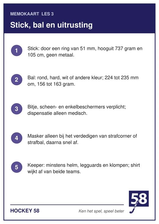 Memokaart van les 3