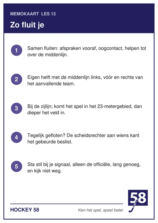 Memokaart van les 13
